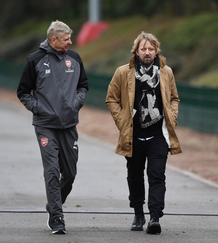 The ex-Arsenal chief, pictured with Arsene Wenger back in 2018, joined Ajax in April