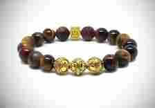 Mixed TigerEye and Gold Beads Bracelet