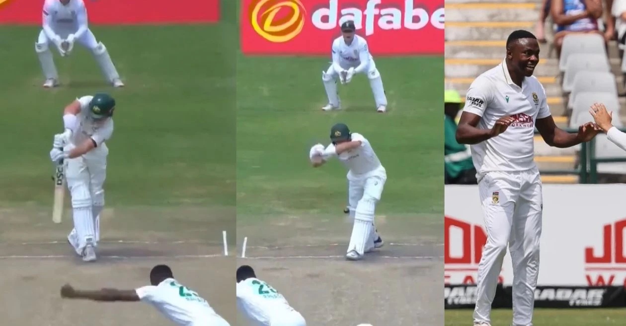 WATCH: Kagiso Rabada rattles Australia with double strike in the first over on Day 5 of Cape Town Test – SA vs AUS