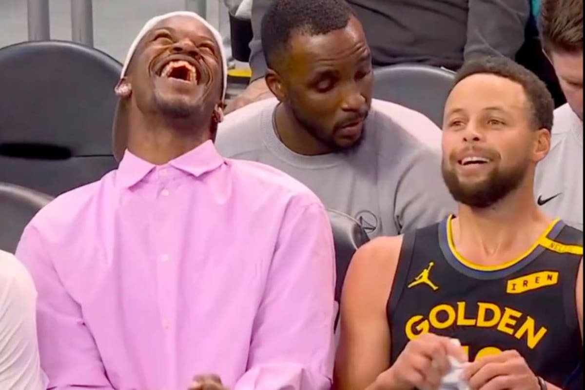 Steph Curry and Jimmy Butler were left in stitches after Luka Doncic was left on the floor