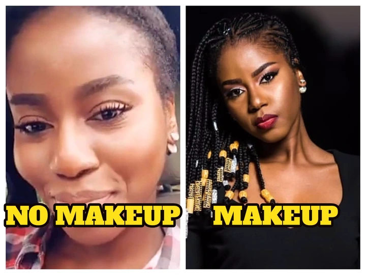 Pictures of Female celebrities with and without makeups (photos)