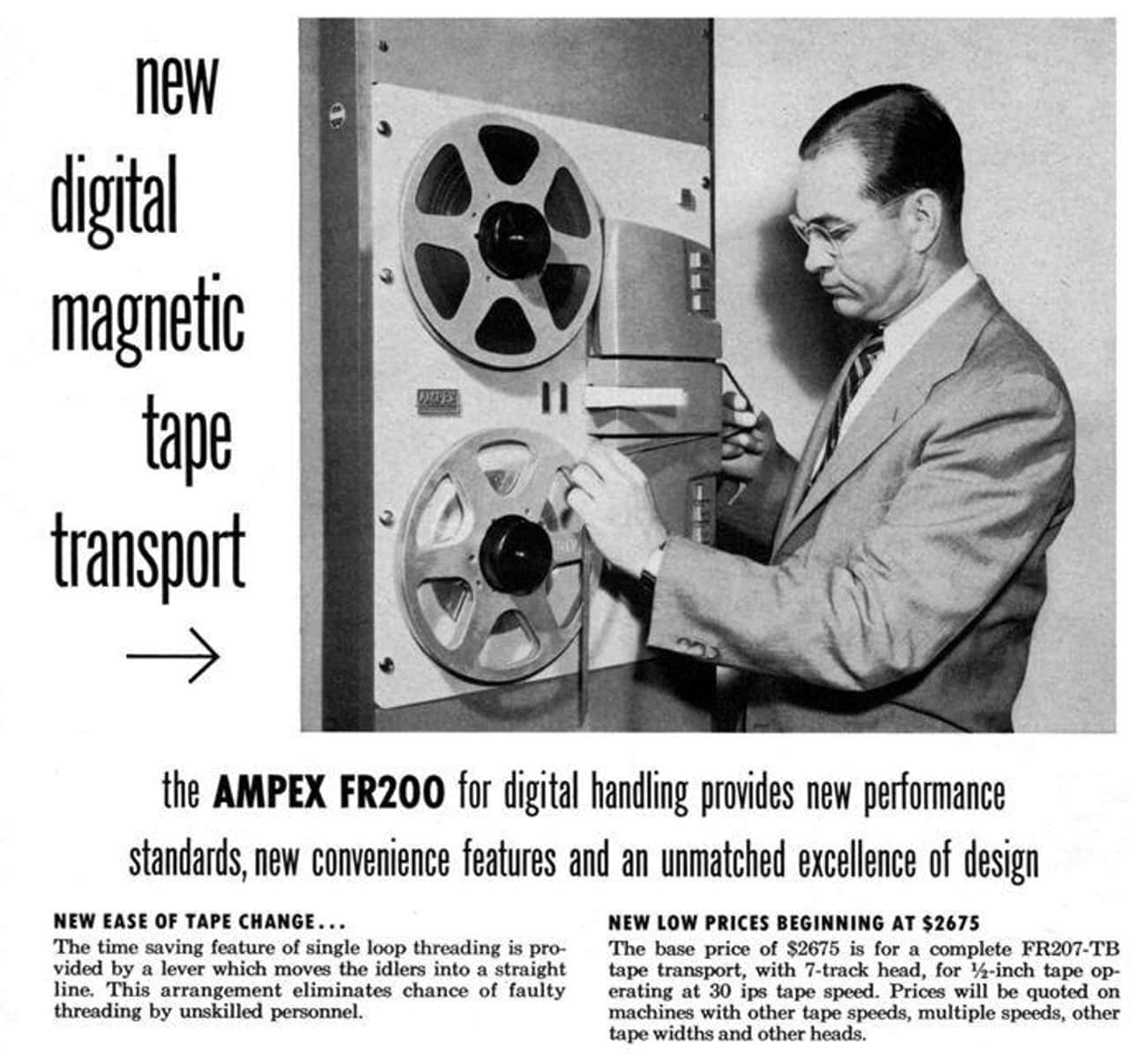AMPEX FR200 Tape Transport: $2,675.00