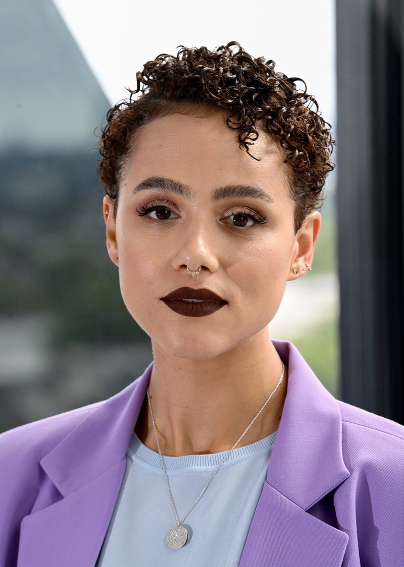 Nathalie Emmanuel in finger coil hairstyle