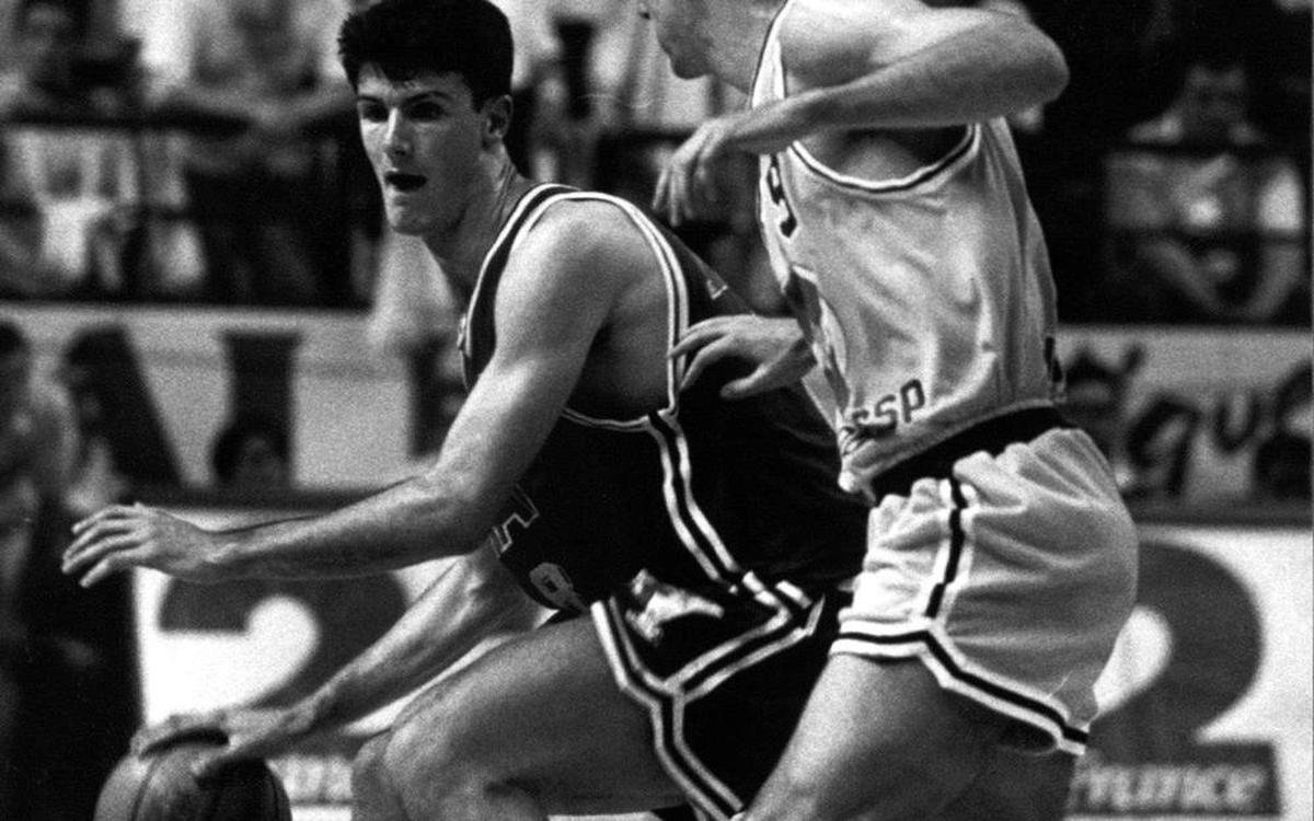 Thierry Gadou, lors de la finale de 1993, remportée face aux « jaunes et grenat » de Limoges.