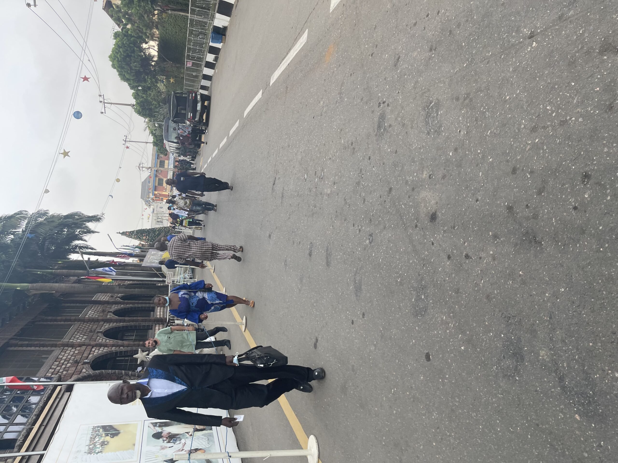 Church goers arriving Sunday service at Synagogue Church Of All Nations (SCOAN)