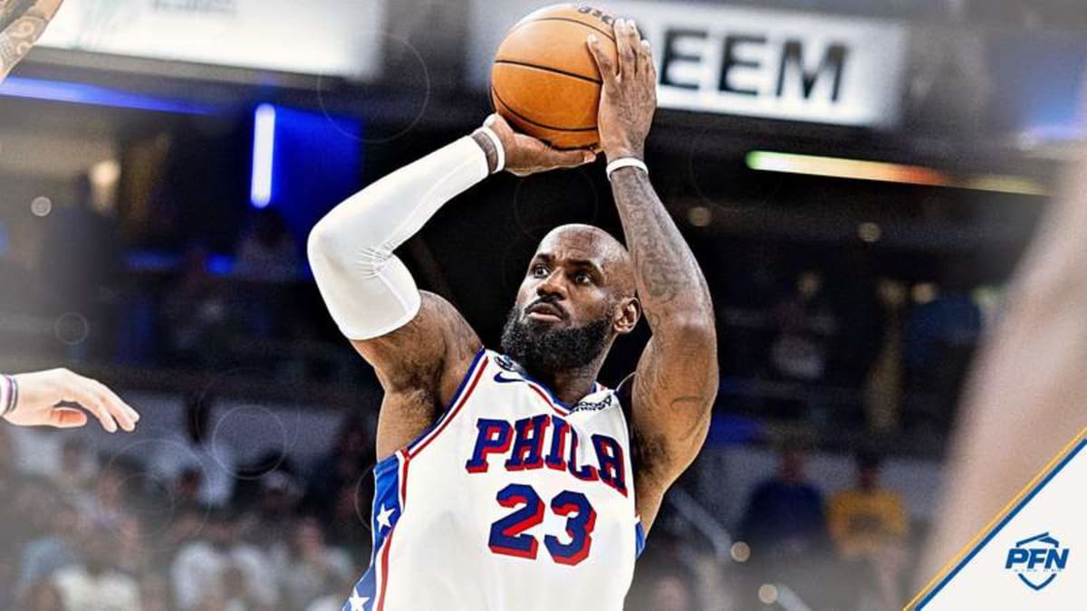 LeBron James gets chased down and blocked by Pacers forward Jalen Slawson, prompting NBA fans to question whether retirement is getting closer.