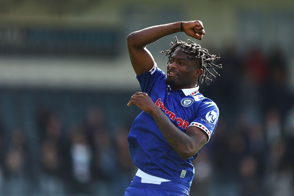 Dajaune Brown of Rochdale celebrates