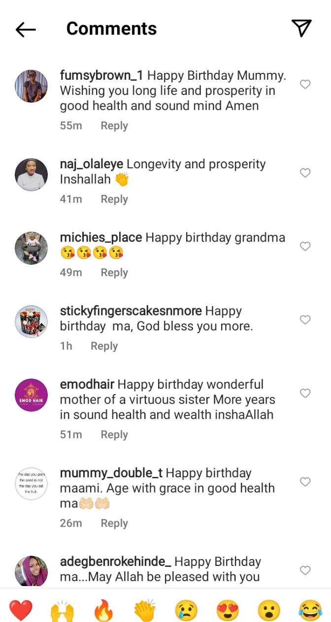 Ronke Odusanya And Others React As Actress Aisha Lawal Celebrates Her Mother's Birthday