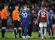 Noni Madueke had to be restrained by a Chelsea coach