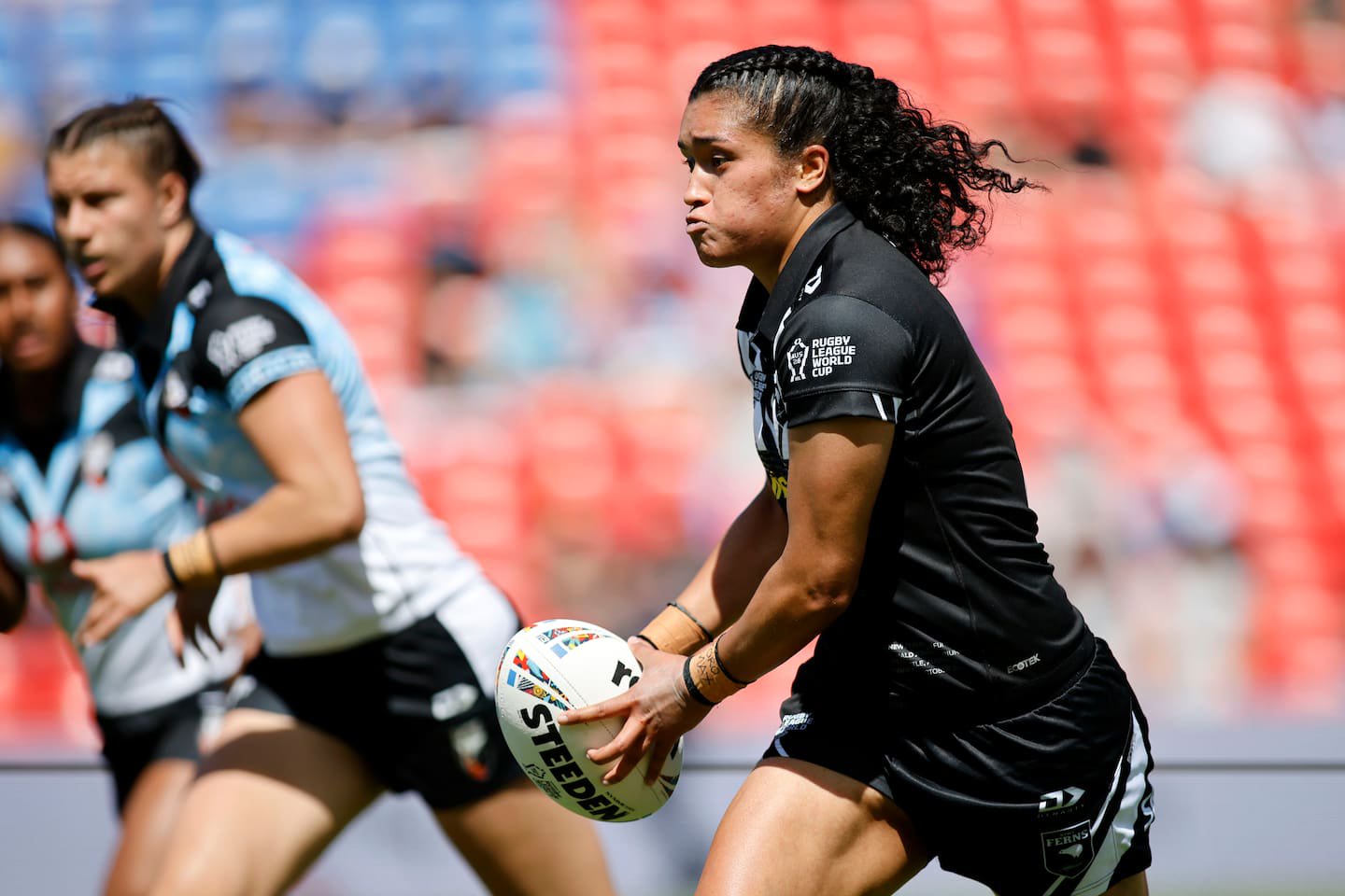 Zahara Temara's kicking helped bring New Zealand back into the match. Photo / Photosport