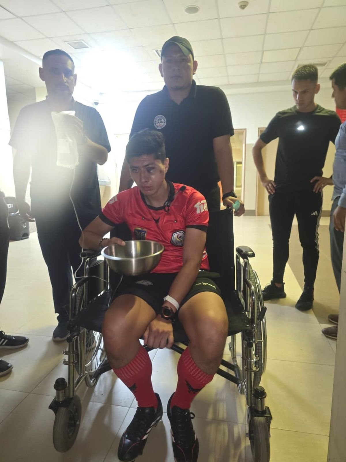 Assistant referee Lenin Ojeda's brutal injuries