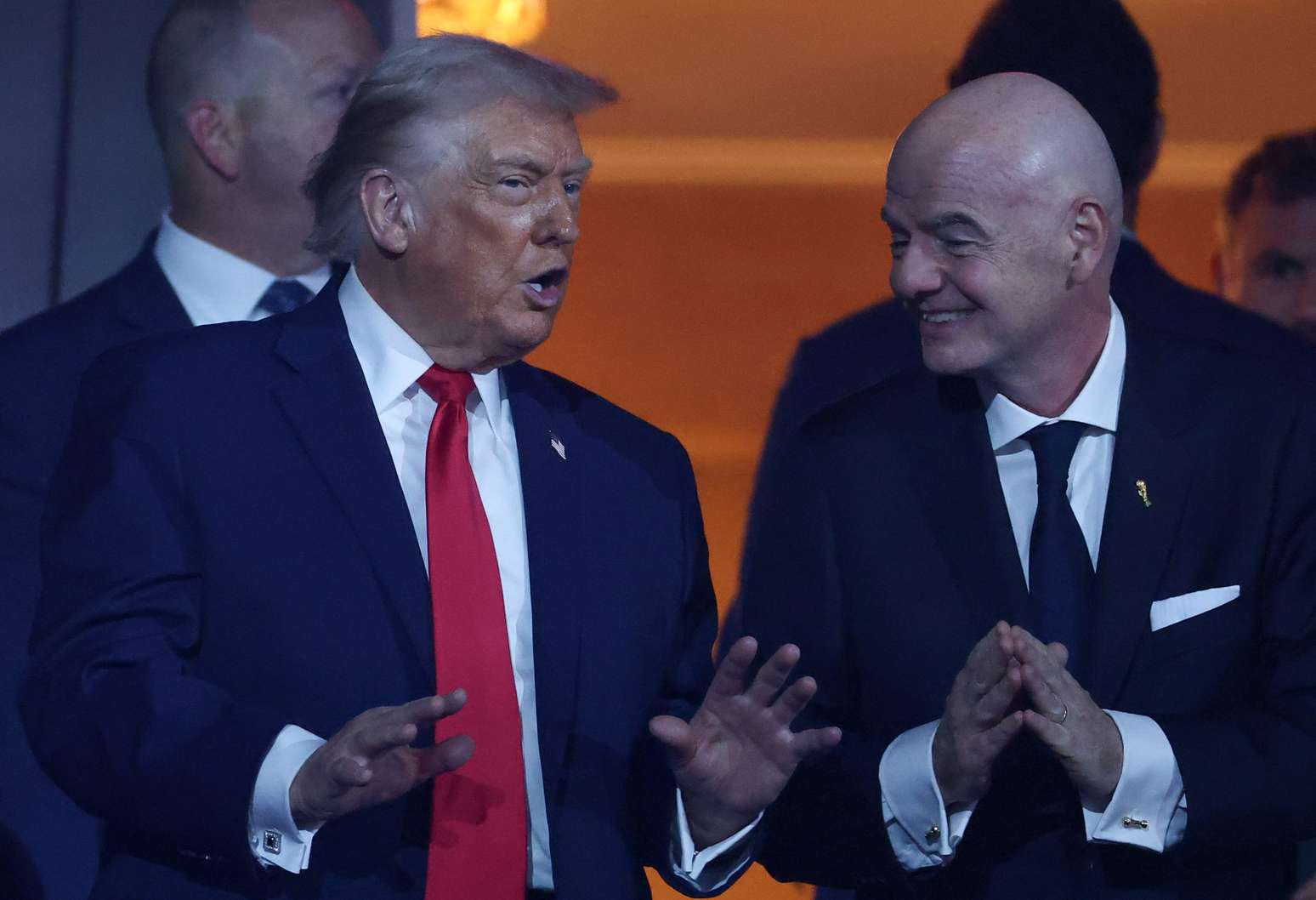 Trump, presidente dos EUA, e Infantino, presidente da FIFA 