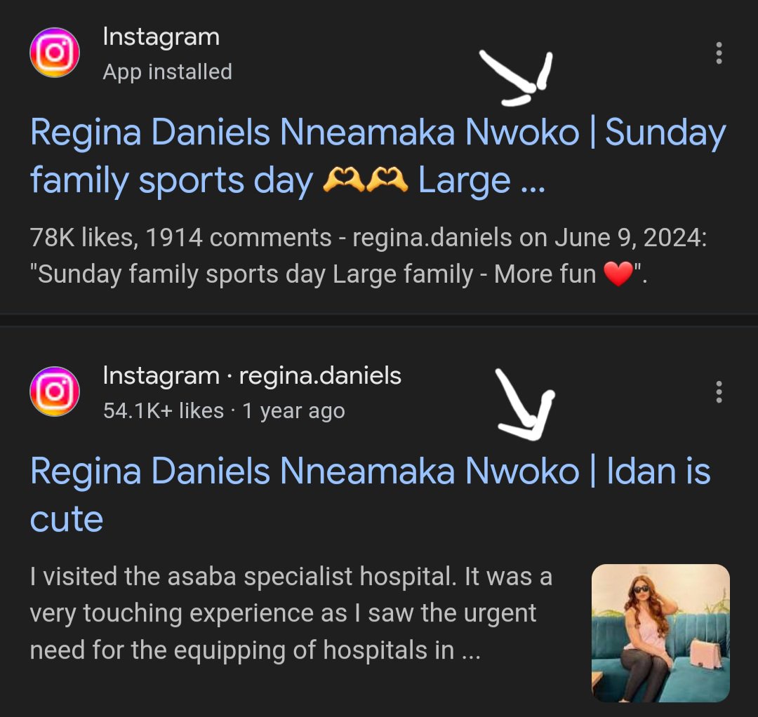 Regina Daniels brother welcomes her back as she returns to IG, removes Nwoko from her name and deletes her photos with Ned Nwoko