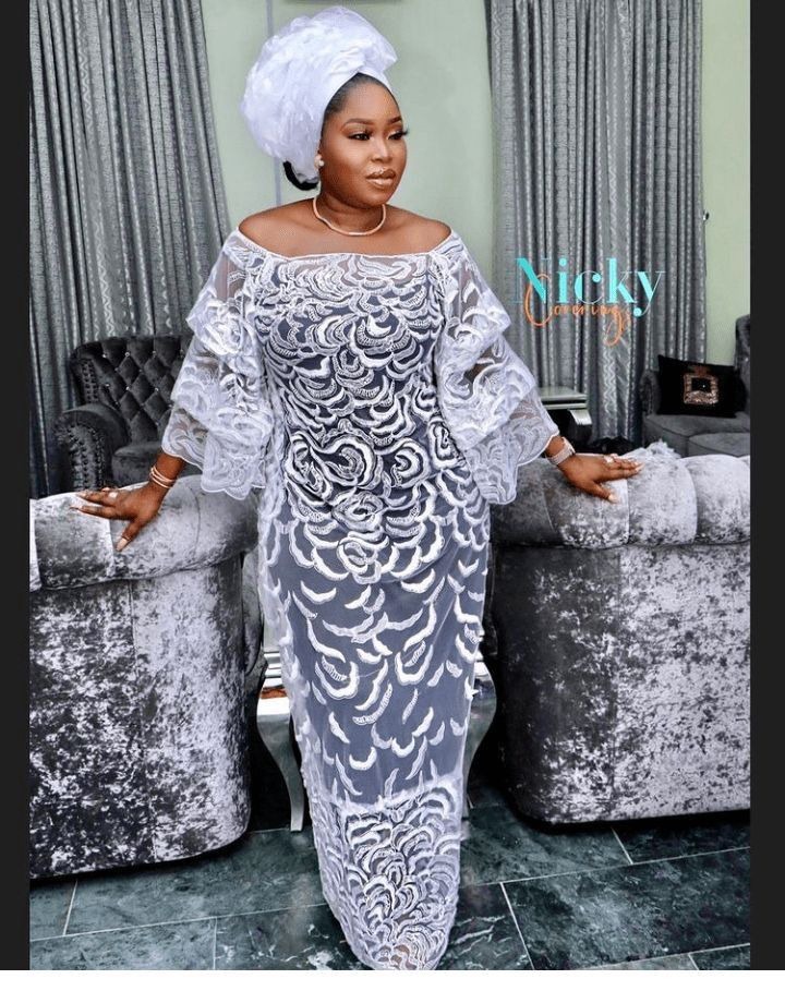 Elegant White Lace Bubu Gowns Styles for all Occasions this Christmas