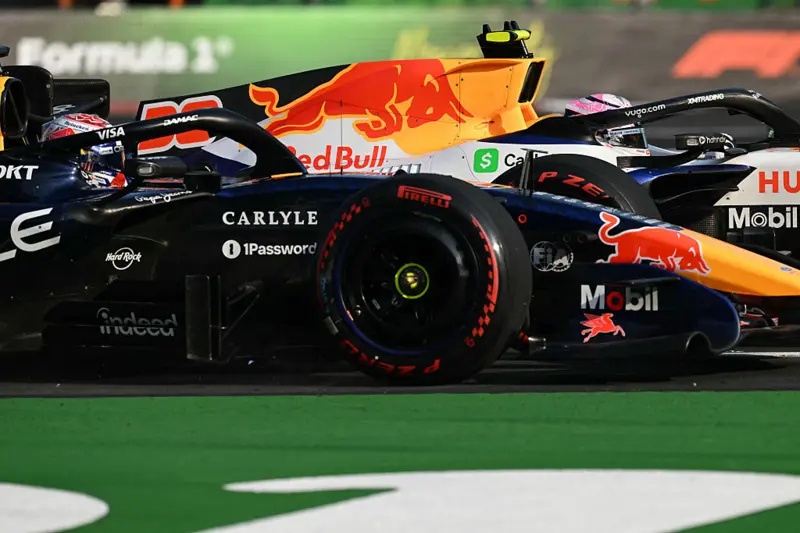 Max Verstappen and Liam Lawson
