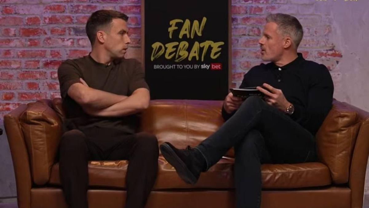 Séamus Coleman speaking to Jamie Carragher on the Overlap's Fan Debate show