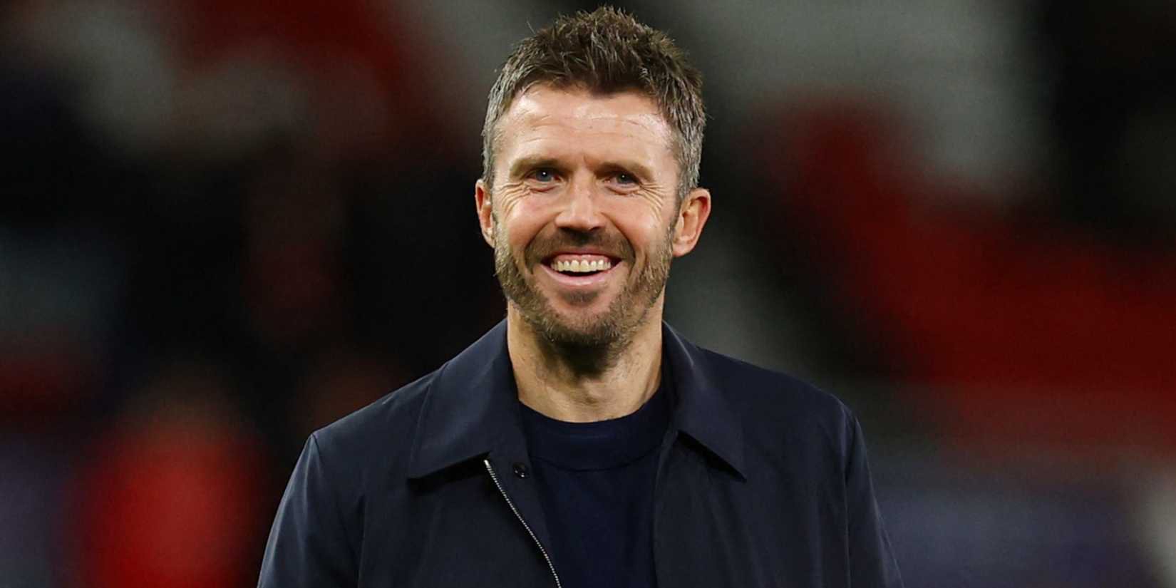 Manchester United manager Michael Carrick smiling
