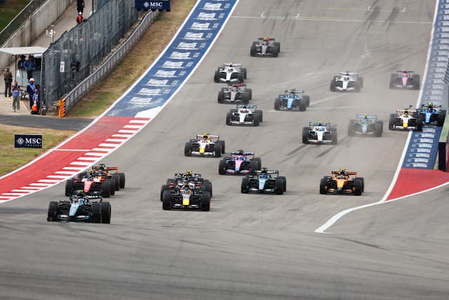 Antonelli stormed off the line from pole position
