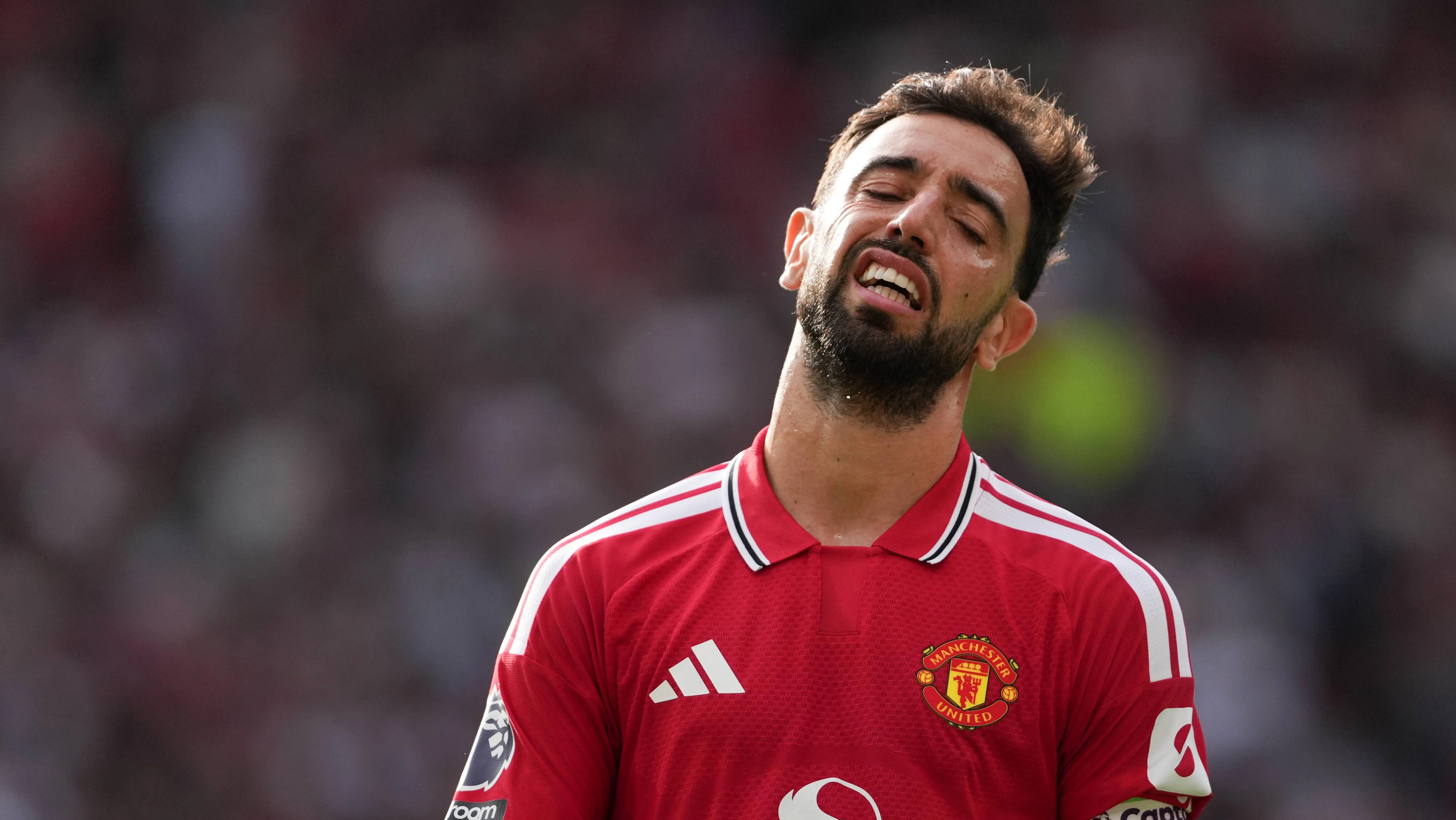 Bruno Fernandes no clássico de Manchester entre United e City