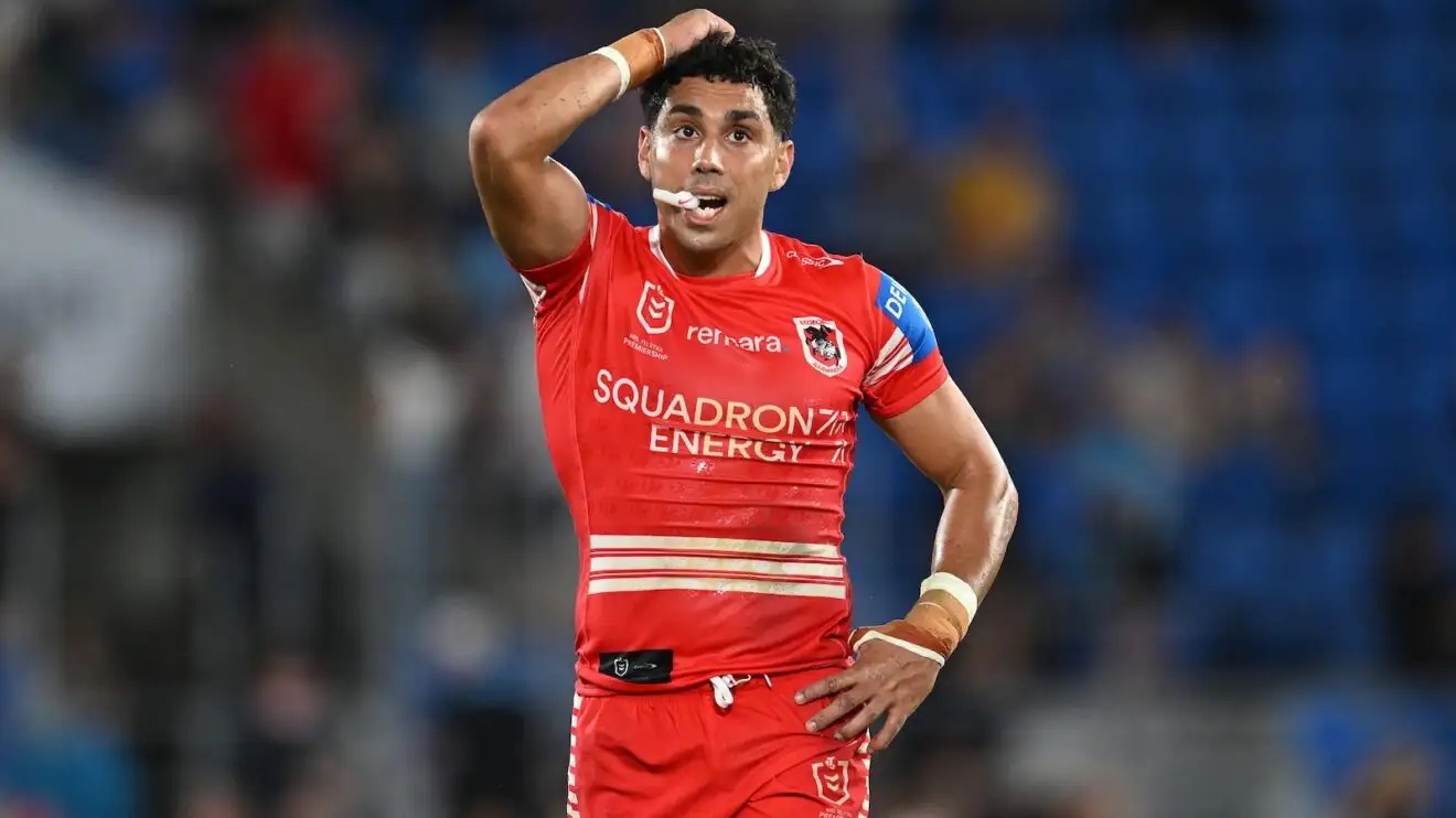 Tyrell Sloan in action for St George Illawarra Dragons