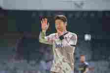 Tottenham Hotspur's captain Son Heung-Min is standing prior to the Premier League match between Newcastle United and Tottenham Hotspur at St. James...