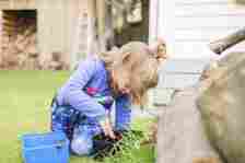 The kids love getting involved in garden tasks