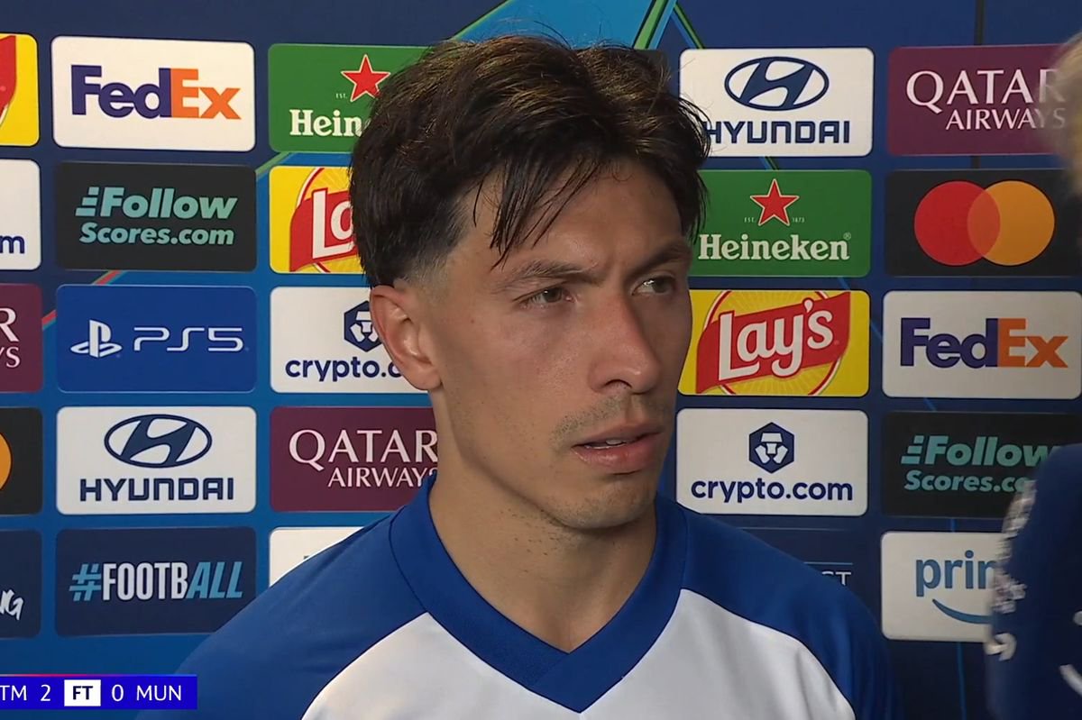 Lisandro Martinez speaks after a match