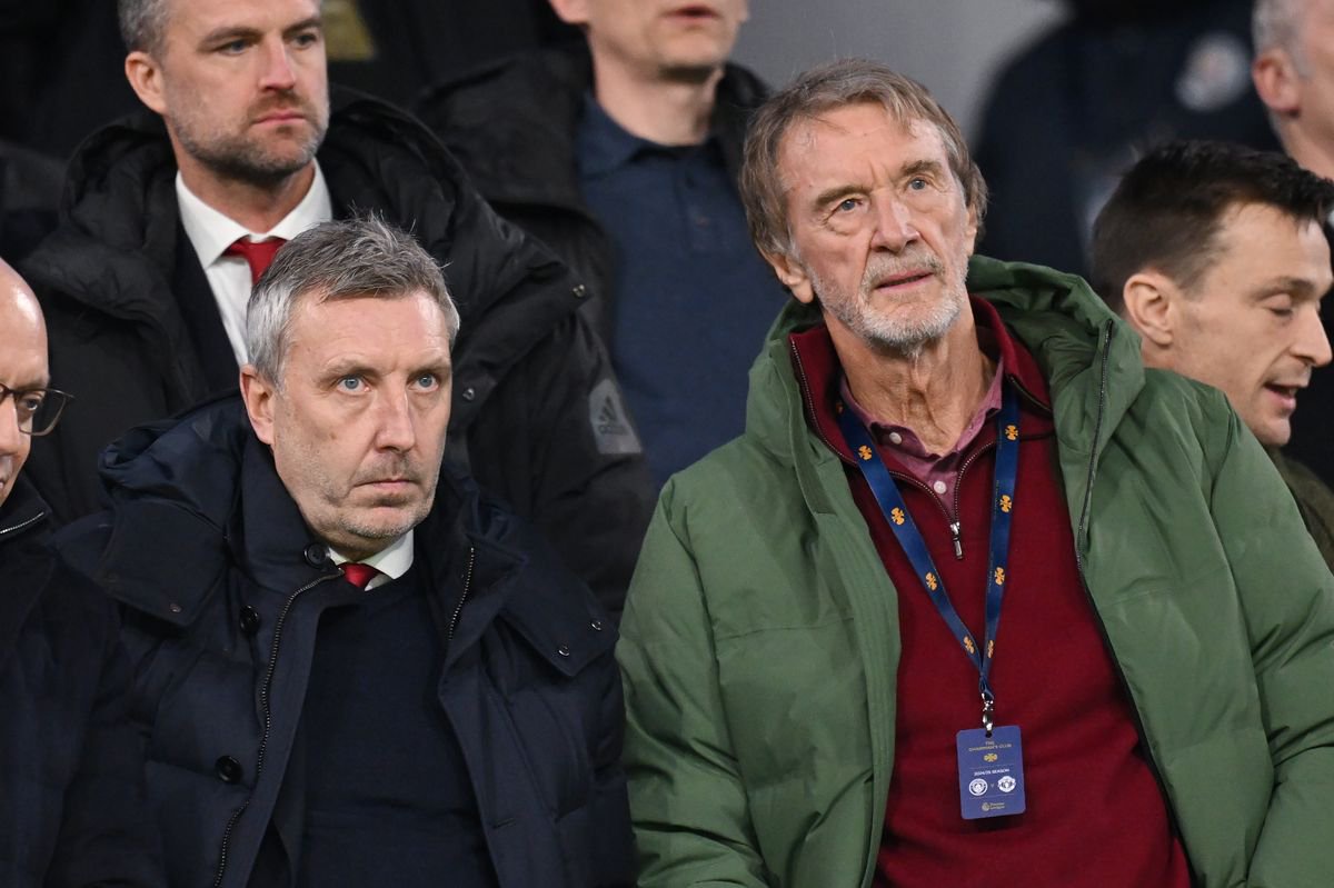 Manchester United chiefs Jason Wilcox and Sir Jim Ratcliffe.