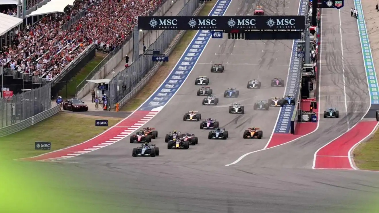 The start of the F1 2026 United States Grand Prix.