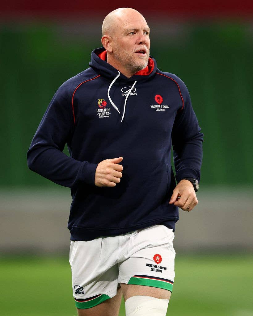 Mike Tindall running ahead of the Classic Wallabies v British & Irish Legends match 