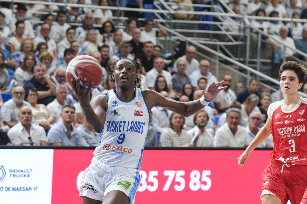 Mariama Daramy émarge à 12,8 points de moyenne depuis le début du championnat, ce qui en fait la meilleure scoreuse landaise.