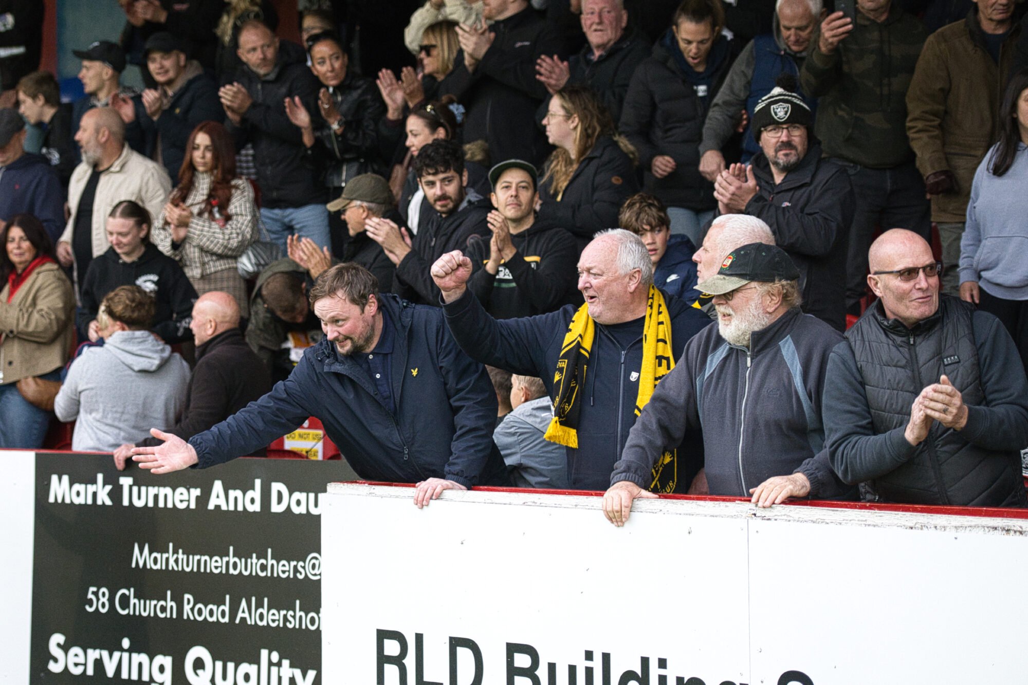 Tadley Calleva fans at Aldershot Town. Photo: Rob Mellor.