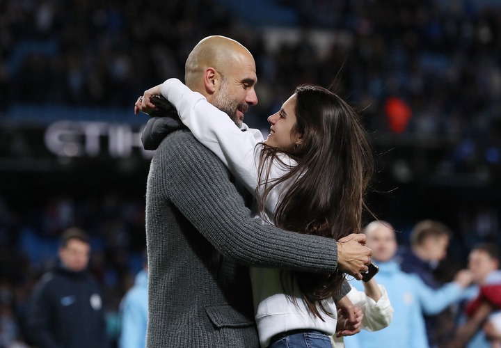 Pep Guardiola and daughter Maria back in 2019