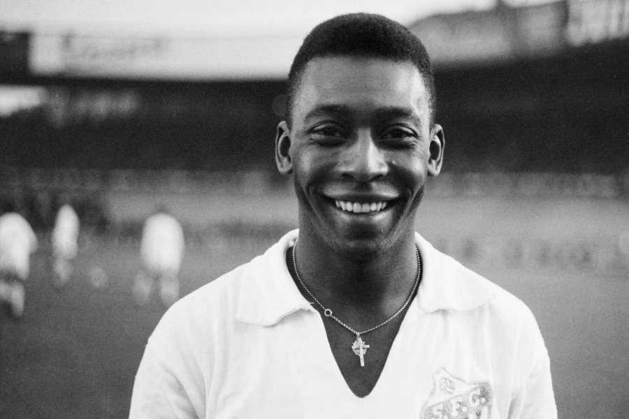 Pele before a Santos game against French club Racing in June 1961