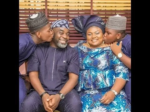 Meet Handsome Yoruba Actor Funsho Adeola, His Wife And Their Children