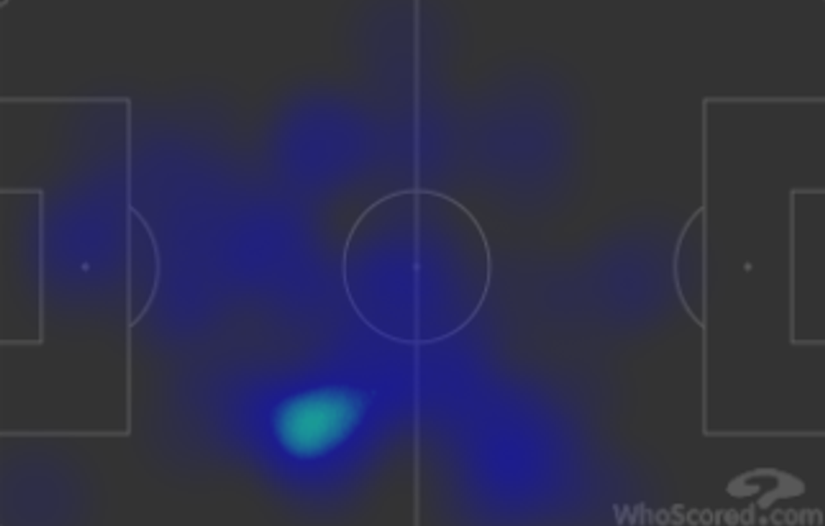 Tomoki Iwata's heatmap against Queens Park Rangers