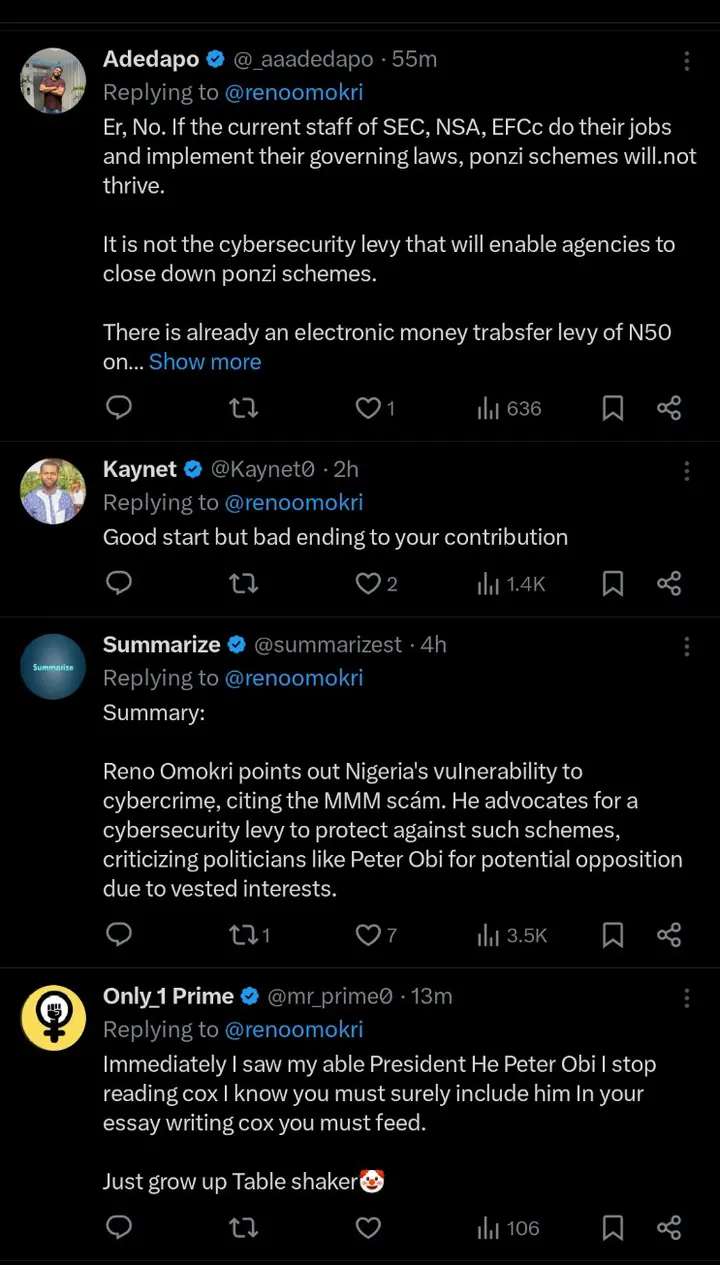 Cybersecurity Levy Would Protect Nigerians From Cyber Criminals Like Others- Reno Omokri