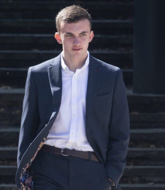Pictured: Malakai Wheeler at Winchester Crown Court.  A right-wing extremist grammar school boy who started reading Hitler's Mein Kampf from the age of 10 after his mother gave it to him for Christmas was jailed for six years today for terror offences.  A judge branded Malakai Wheeler a 'highly stereotyped racist and white supremacist' after he sent another white extremist instructions on how to make bombs in the hope of provoking a terrorist attack.  The teenager was just 15 when he started sharing bomb instructions online and was found with documents known as the 'Terrorist Handbook', 'Anarchist Cookbook', and 'Homemade Detonators'.  Wheeler had a 'deep interest in right-wing nationalism', raised swastikas on his school books, was caught doing a Nazi salute, and had a video of the 2019 Christchurch shooting on his phone dubbed 'Don't Stop Me Now' by Queen.  .  When the pupil was arrested at Marling School in Stroud, Gloucs, his electronic devices were seized and he revealed 'support' for right-wing material, literature and the manifesto of known terrorists'.  SEE OUR COPY FOR DETAILS.  ??  Solent News & Photo Agency UK +44 (0) 2380 458800