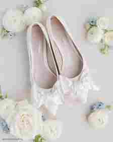 wedding flats simple with bow comfortable emmy london