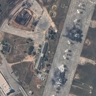 Exclusive satellite images show destroyed Russian jets and building at Crimean airbase