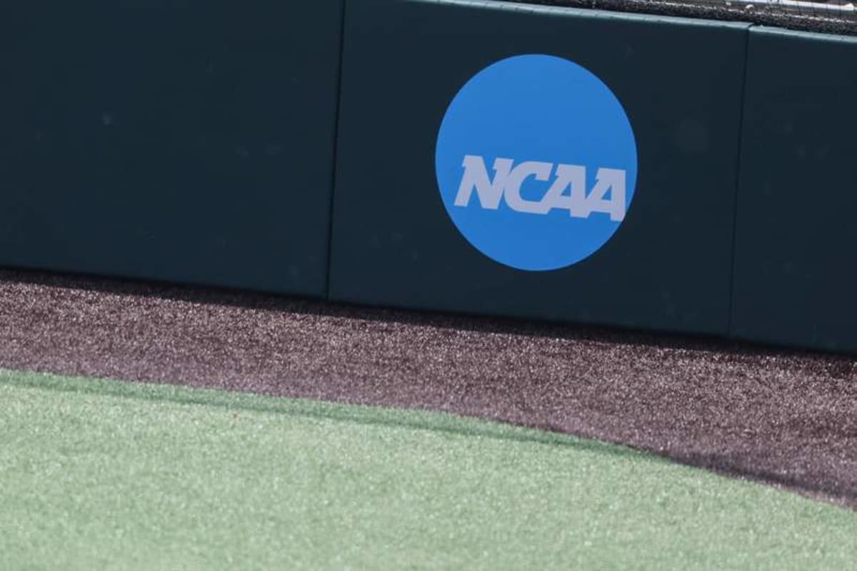 AUSTIN, TX – MAY 29: The NCAA, College League, USA logo is displayed field side during the NCAA Division I Regional game between Texas Longhorns and Holy Cross Crusaders on May 29, 2026, at UFCU Disch-Falk Field in Austin, TX. Photo by David Buono/Icon Sportswire NCAA BASEBALL: MAY 29 Austin Regional – Texas vs Holy Cross EDITORIAL USE ONLY Icon260529083 ©IMAGO/Icon Sportswire