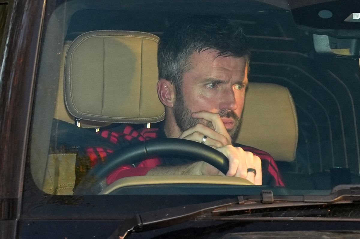 Michael Carrick arriving at Manchester United training on Tuesday morning
