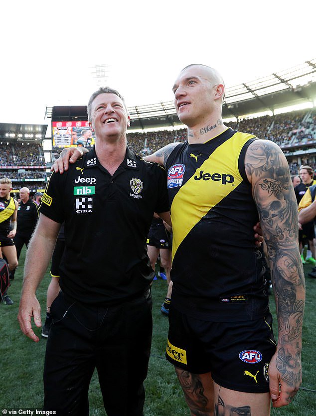Hardwick and Martin shared a special bond in their decade together at the Richmond Tigers