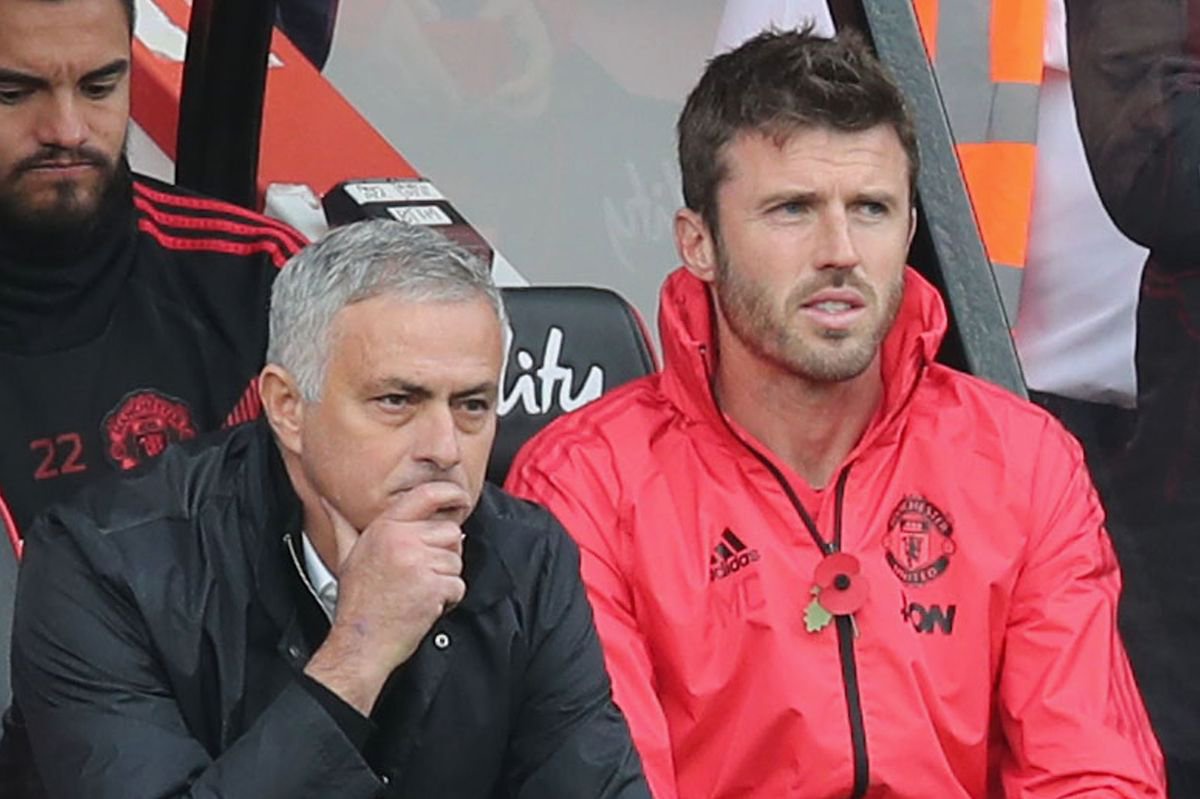 Jose Mourinho and Michael Carrick