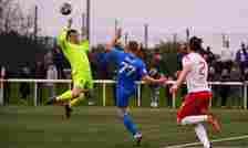 Peterhead's Conor O'Keefe opens the scoring against Spartans. Image: Duncan Brown.