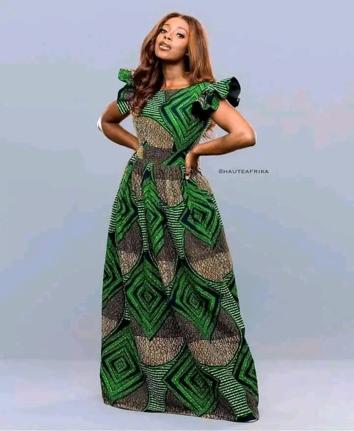 Ankara flowing gown hotsell