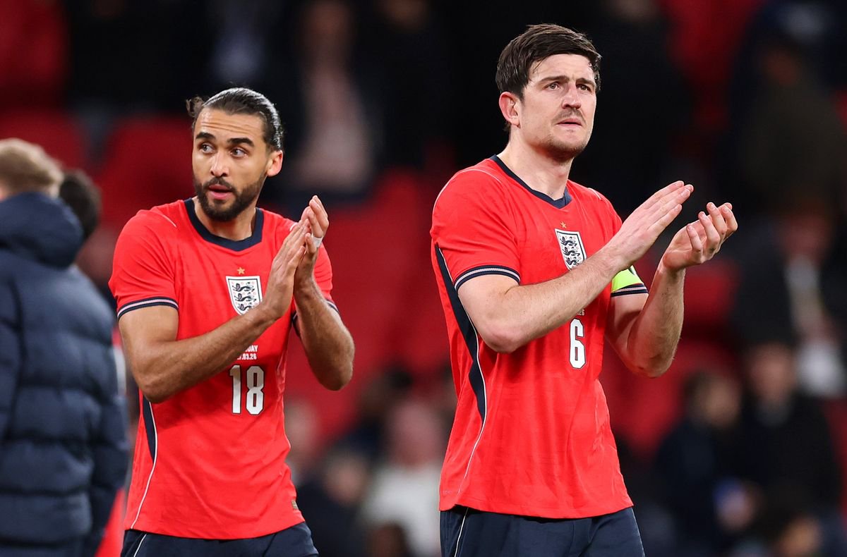 Dominic Calvert-Lewin and Harry Maguire