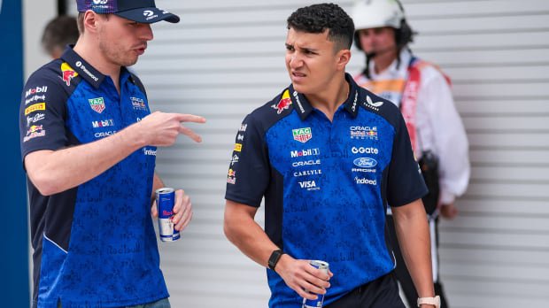 Isack Hadjar is team-mates with Max Verstappen at Red Bull