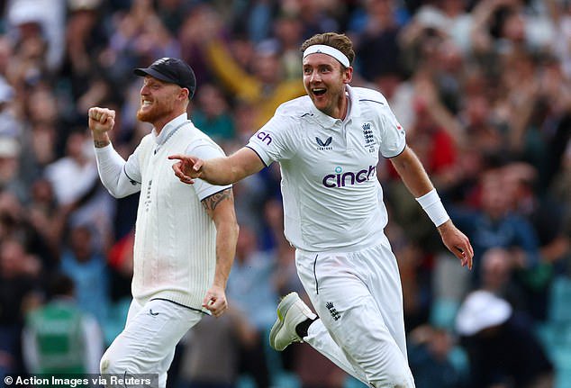 Stuart Broad (right) sneaks into the top 10 – not only by sheer weight of numbers but also because he turned it on when it mattered