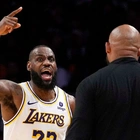 LeBron James explodes on Darvin Ham during Lakers' Game 4 victory over the Nuggets
